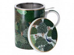 Porzellan Deckelbecher 'Woodland' 350 ml