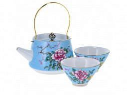 Gongfu Teeset 'Yazhen' hellblau, hellg..