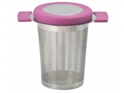 Edelstahlsieb 'Anti-Slip' H 8 cm schwa..