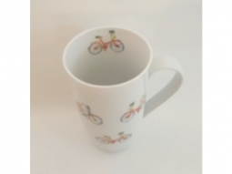   Henkelbecher "Regenbogen Fahrrad" 0,5l