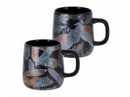 FBC Becher 'Peacock & Feathers' 395 ml, 2-fach sort. 4 Stück